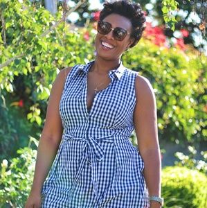 Collared gingham dress